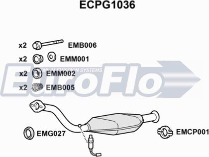 EuroFlo ECPG1036 - Каталізатор autozip.com.ua