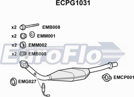 EuroFlo ECPG1031 - Каталізатор autozip.com.ua