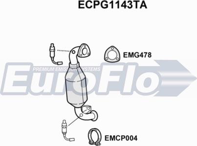 EuroFlo ECPG1143TA - Каталізатор autozip.com.ua