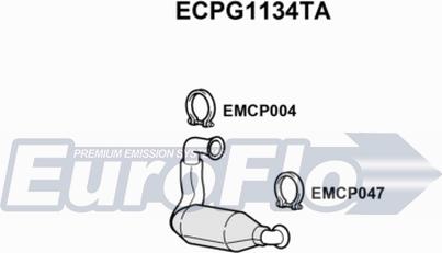 EuroFlo ECPG1134TA - Каталізатор autozip.com.ua