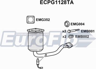EuroFlo ECPG1128TA - Каталізатор autozip.com.ua
