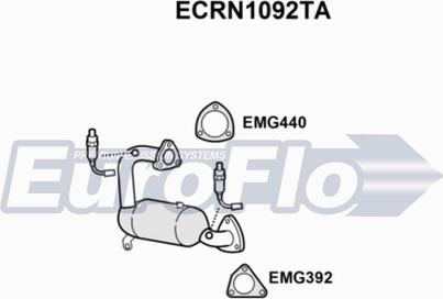 EuroFlo ECRN1092TA - Каталізатор autozip.com.ua