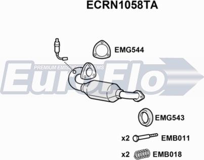 EuroFlo ECRN1058TA - Каталізатор autozip.com.ua