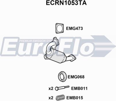 EuroFlo ECRN1053TA - Каталізатор autozip.com.ua