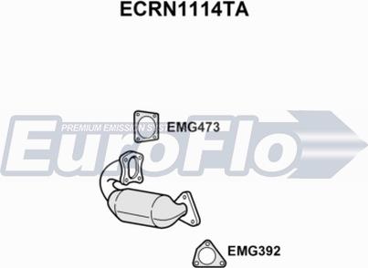 EuroFlo ECRN1114TA - Каталізатор autozip.com.ua
