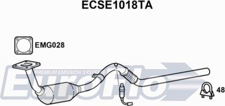 EuroFlo ECSE1018TA - Каталізатор autozip.com.ua