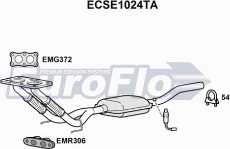 EuroFlo ECSE1024TA - Каталізатор autozip.com.ua