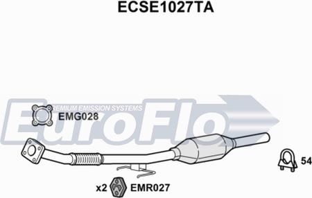 EuroFlo ECSE1027TA - Каталізатор autozip.com.ua