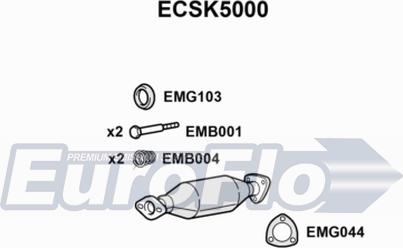 EuroFlo ECSK5000 - Каталізатор autozip.com.ua