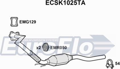 EuroFlo ECSK1025TA - Каталізатор autozip.com.ua