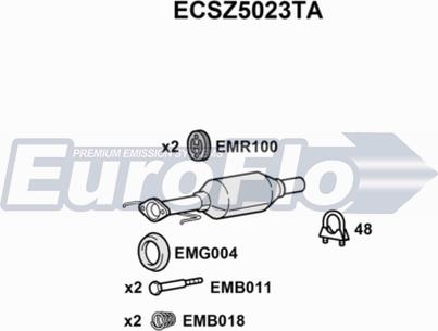 EuroFlo ECSZ5023TA - Каталізатор autozip.com.ua