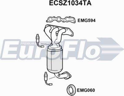 EuroFlo ECSZ1034TA - Каталізатор autozip.com.ua