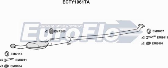 EuroFlo ECTY1061TA - Каталізатор autozip.com.ua