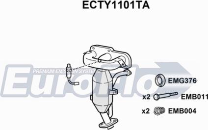 EuroFlo ECTY1101TA - Каталізатор autozip.com.ua