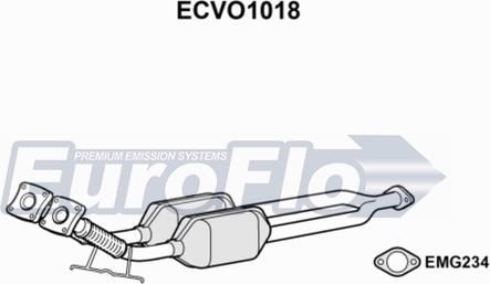 EuroFlo ECVO1018 - Каталізатор autozip.com.ua