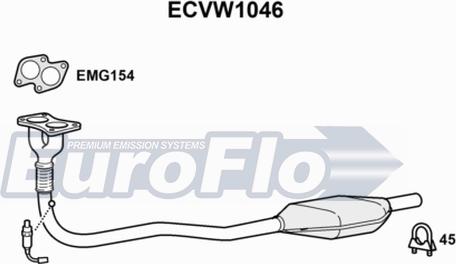 EuroFlo ECVW1046 - Каталізатор autozip.com.ua