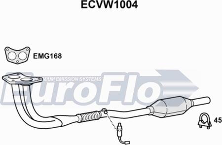 EuroFlo ECVW1004 - Каталізатор autozip.com.ua
