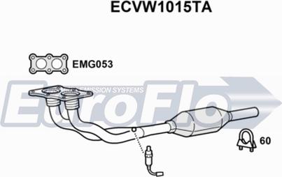 EuroFlo ECVW1015TA - Каталізатор autozip.com.ua