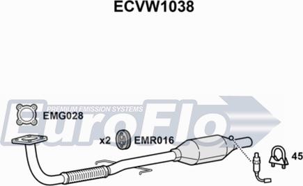 EuroFlo ECVW1038 - Каталізатор autozip.com.ua