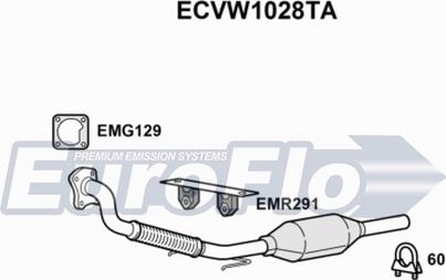EuroFlo ECVW1028TA - Каталізатор autozip.com.ua