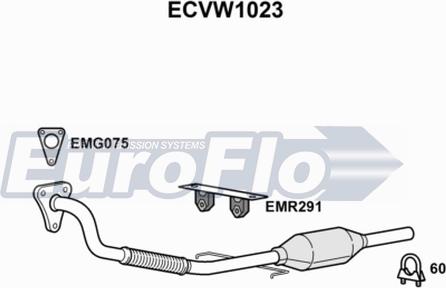 EuroFlo ECVW1023 - Каталізатор autozip.com.ua