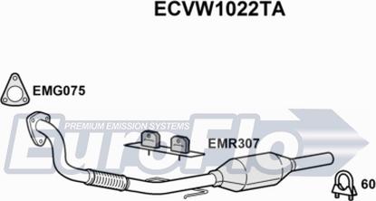 EuroFlo ECVW1022TA - Каталізатор autozip.com.ua