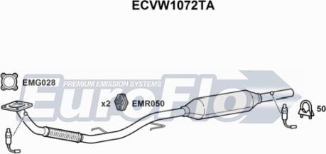 EuroFlo ECVW1072TA - Каталізатор autozip.com.ua