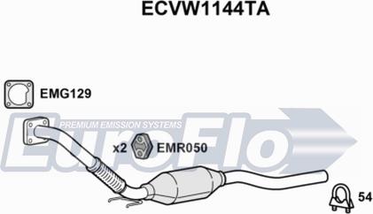 EuroFlo ECVW1144TA - Каталізатор autozip.com.ua