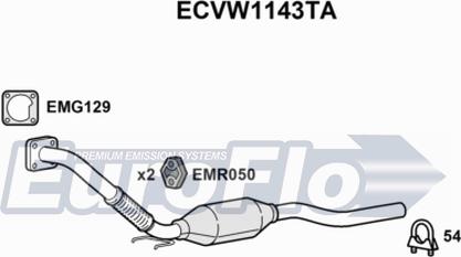 EuroFlo ECVW1143TA - Каталізатор autozip.com.ua