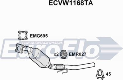 EuroFlo ECVW1168TA - Каталізатор autozip.com.ua