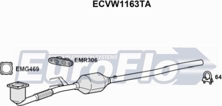 EuroFlo ECVW1163TA - Каталізатор autozip.com.ua