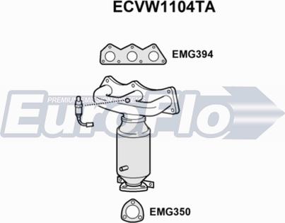 EuroFlo ECVW1104TA - Каталізатор autozip.com.ua