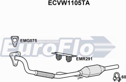 EuroFlo ECVW1105TA - Каталізатор autozip.com.ua