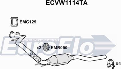 EuroFlo ECVW1114TA - Каталізатор autozip.com.ua