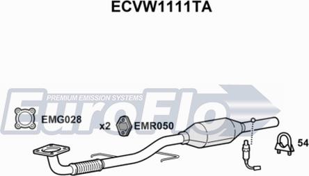 EuroFlo ECVW1111TA - Каталізатор autozip.com.ua