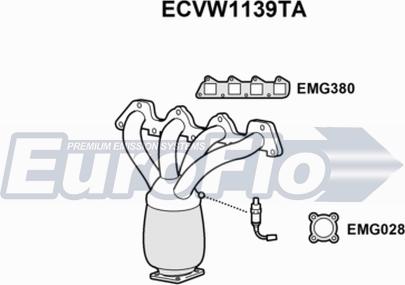 EuroFlo ECVW1139TA - Каталізатор autozip.com.ua