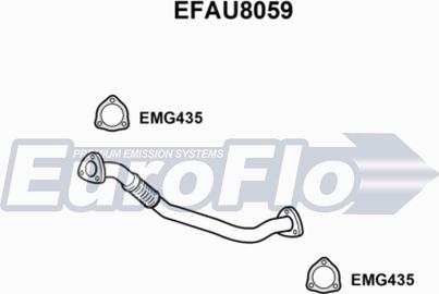 EuroFlo EFAU8059 - Труба вихлопного газу autozip.com.ua