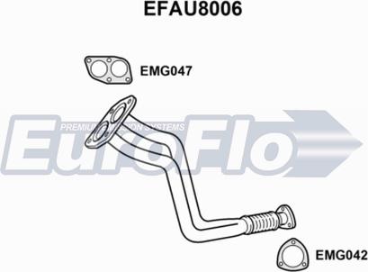EuroFlo EFAU8006 - Труба вихлопного газу autozip.com.ua