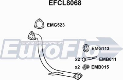 EuroFlo EFCL8068 - Труба вихлопного газу autozip.com.ua