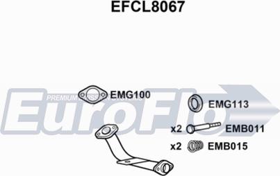 EuroFlo EFCL8067 - Труба вихлопного газу autozip.com.ua