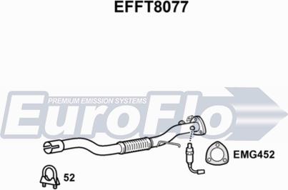 EuroFlo EFFT8077 - Труба вихлопного газу autozip.com.ua