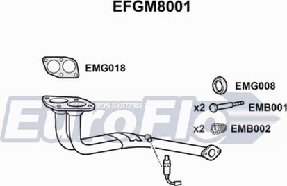 EuroFlo EFGM8001 - Труба вихлопного газу autozip.com.ua