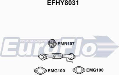 EuroFlo EFHY8031 - Труба вихлопного газу autozip.com.ua