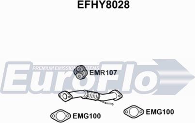 EuroFlo EFHY8028 - Труба вихлопного газу autozip.com.ua