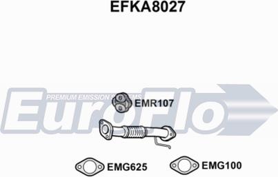 EuroFlo EFKA8027 - Труба вихлопного газу autozip.com.ua