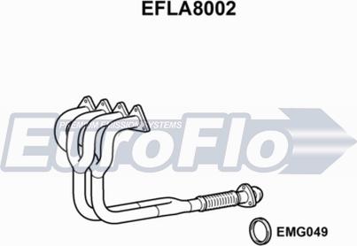 EuroFlo EFLA8002 - Труба вихлопного газу autozip.com.ua