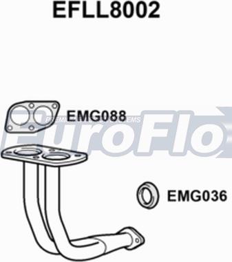 EuroFlo EFLL8002 - Труба вихлопного газу autozip.com.ua