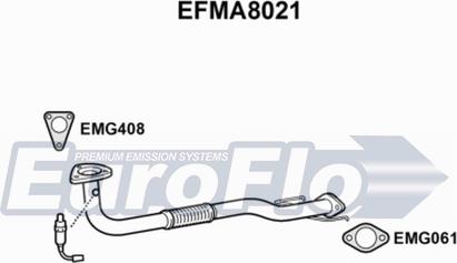 EuroFlo EFMA8021 - Труба вихлопного газу autozip.com.ua