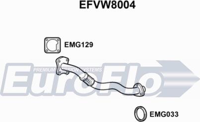 EuroFlo EFVW8004 - Труба вихлопного газу autozip.com.ua