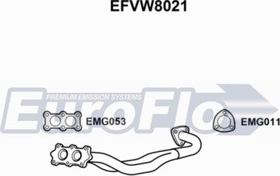 EuroFlo EFVW8021 - Труба вихлопного газу autozip.com.ua